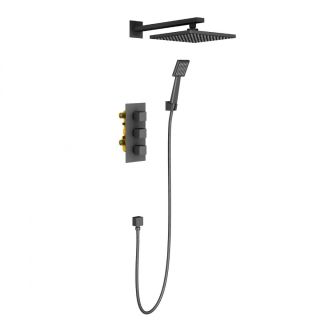 Душевая система Timo Tetra-thermo SX-0179/03SM с термостатом черный